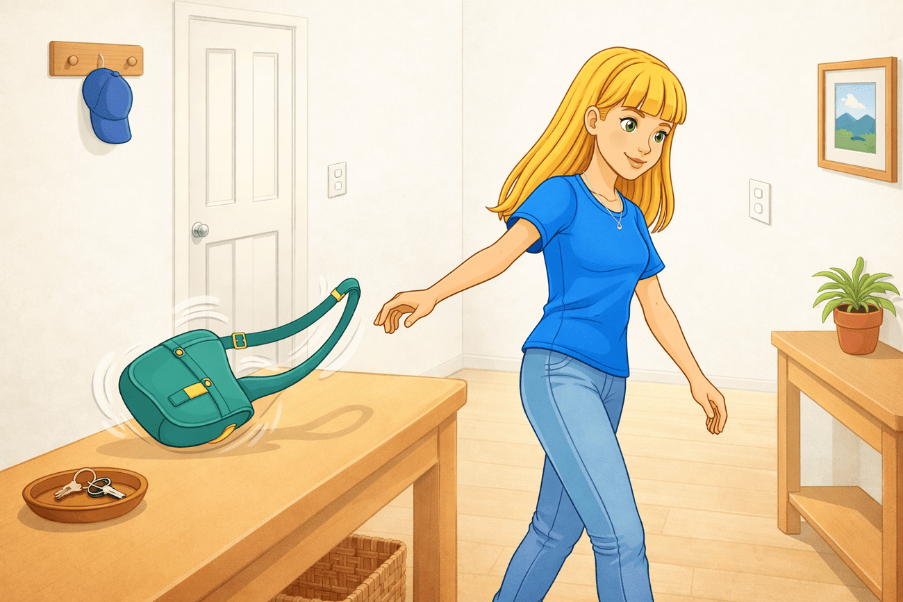 Иллюстрация глагола sling